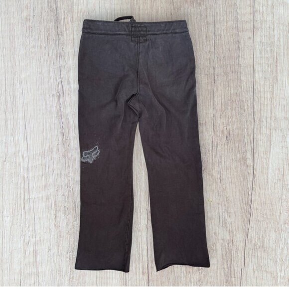 FOX RACING Embroidered Logo Design Gray Black Red Sweatpants Mens L - Picture 5 of 5